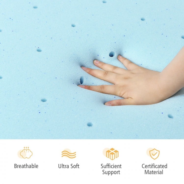 4 Inch Gel Injection Memory Foam Mattress Top Ventilated Mattress Double Bed