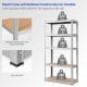 2 Pieces 5-Tier Metal Storage Shelves with Adjustable Shelves