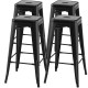 30 Inch Bar Stools Set of 4 with Square Seat and Handling Hole
