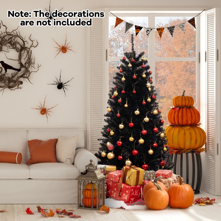 6/7/8 Feet Artificial Christmas Tree with 6 Lighting Modes and Spooky Sounds