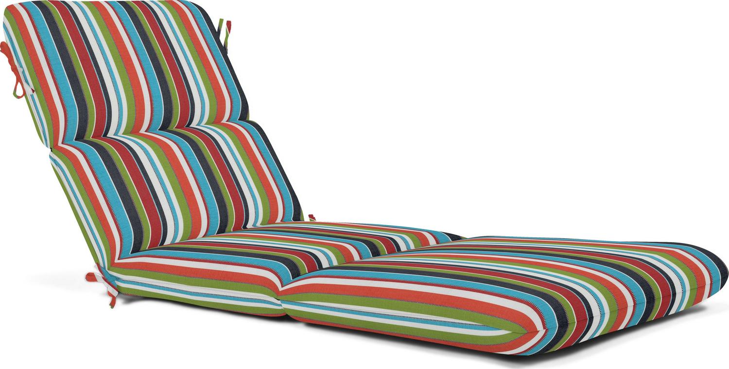 Casual Cushion Sunbrella 74′′ Outdoor Chaise Cushion, Water & Fade-Resistant, Carousel Confetti