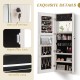 Lockable Storage Jewelry Cabinet  with Frameless Mirror