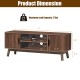 50 Inch Wood Media TV Stand with Storage Shelf