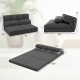 Floor Sofa Bed with 6 Positions Adjustable Backrest, Skin-friendly Velvet Cover