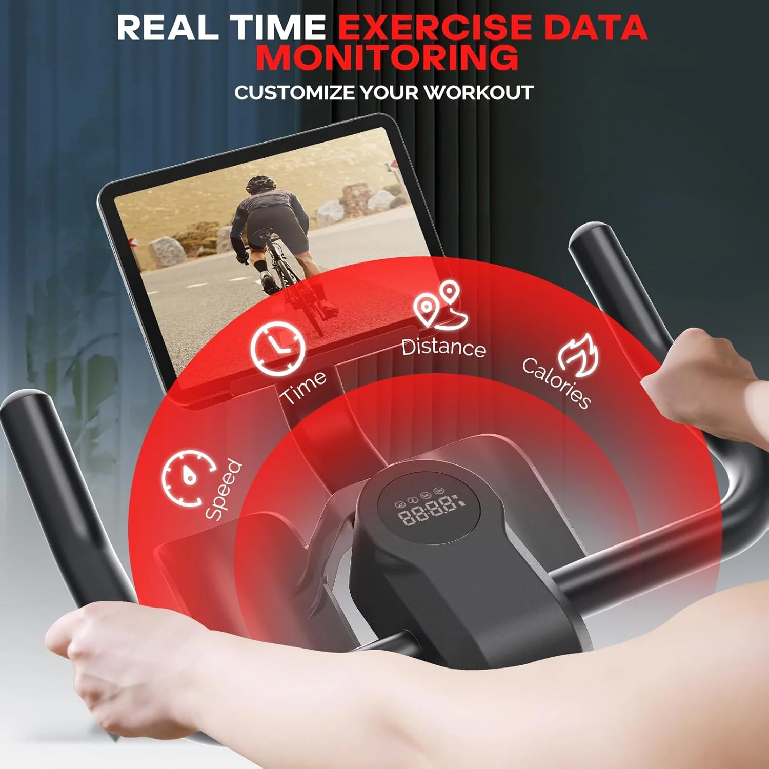 Sperax Exercise Bike, Stationary Bikes for Home, Indoor Cycling Bike, Spin Bike with Comfortable Seat, LED Display