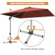 10 Feet 360° Tilt Aluminum Square Patio Umbrella without Weight Base