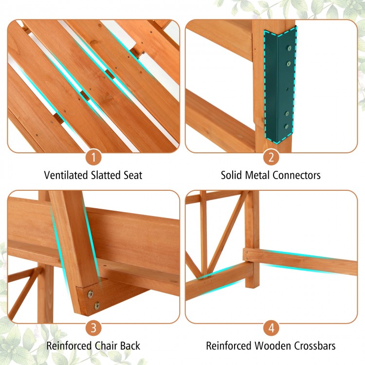 6.2 FT Tall Patio Garden Arbor with Pergola and 2-Seat Bench for Garden Lawn Backyard Decoration