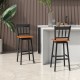 30.5 Inch Set of 2 Swivel Bar Stools with 360° Swiveling