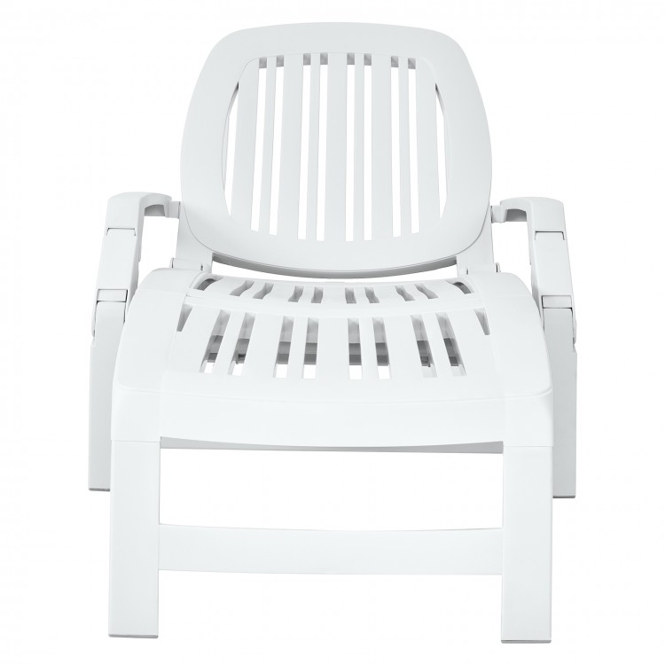 Adjustable Patio Sun Lounger with Weather Resistant Wheels