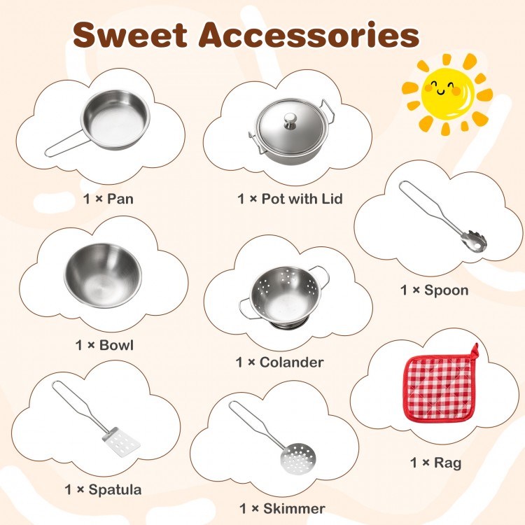 Outdoor Mud Kitchen Playset for Girls and Boys 3+ Years Old