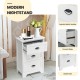 3-Drawer End Storage Wood Side Nightstand