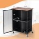 Mobile Serving Cart with Transparent Single Door Cabinet