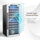 43 Bottle Wine Cooler Refrigerator Dual Zone Temperature Control with 8 Shelves