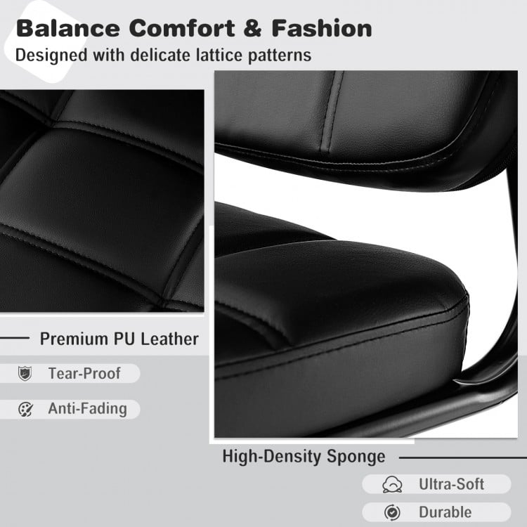 Set of 4 Upholstered Waiting Room Chair with Armrest and Ergonomic Backrest