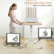 Height Adjustable Mobile Standing Desk with Detachable Holde
