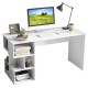 Modern Computer Desk with 3 Tier Storage Shelves for Home Office