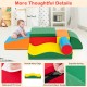 7 Pieces Toddlers Climbing Toys with EPE Foam and Removable PU Leather