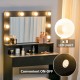 Vanity Table Set with Cushioned Stool and Lighted Mirror