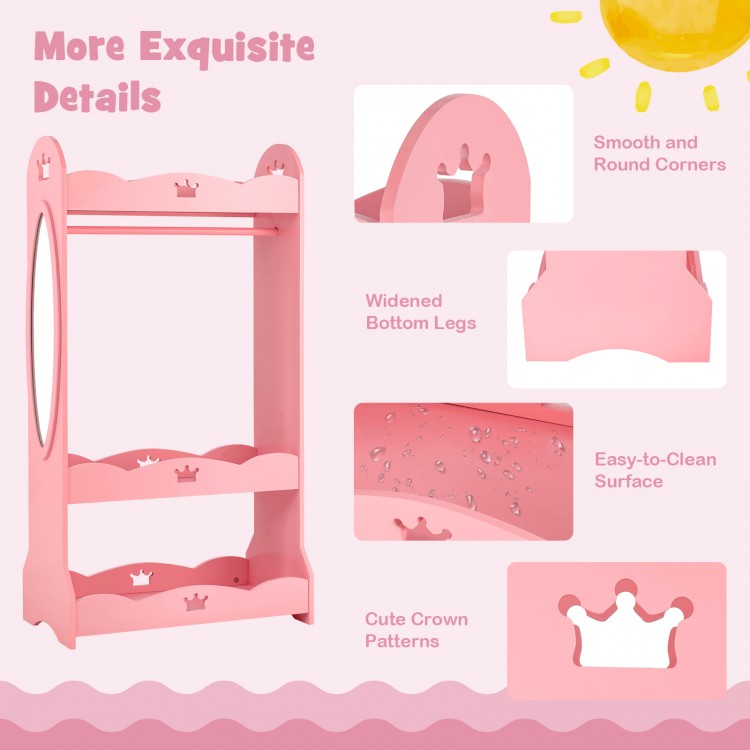 Kids Pretend Costume Closet with Mirror