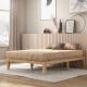 14 Inch Queen Size Rubber Wood Platform Bed Frame with Wood Slat Support