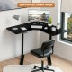 L-shaped Electric Standing Desk with 4 Memory Positions and LCD Display