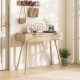 Rattan Console Table with Pull-out Drawer Boho Style Entryway Table
