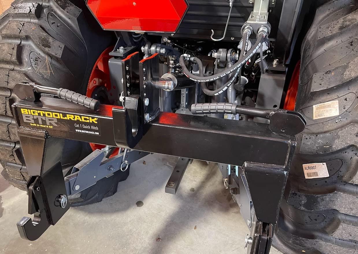 Bigtoolrack 3 Point Quick Hitch for Category 1 Implements, Adjustable Lift Arms, Includes Attaching Pins