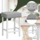 2 Pieces Counter Height Bar Stools with Sponge Padded Cushion