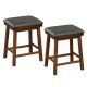 Set of 2 24/30 Inch Dining Bar Stool with Rubber Wood