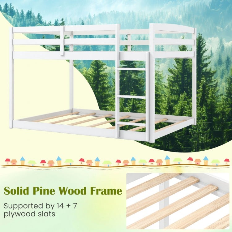 Full Over Full Bunk Bed Low-to-ground Bunk Bed