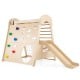 8-in-1 Indoor Jungle Gym Wooden Playground with Swing and Climbing Wall