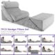 7 Pieces Bed Wedge Pillow Set with Memory Foam and Washable Cover