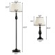 3 Pieces Brushed Nickel Lamp Set