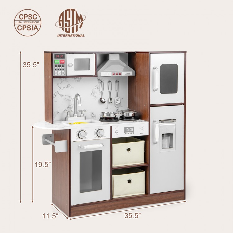 Kids Modern Toy Kitchen Playset with Attractive Lights and Sounds