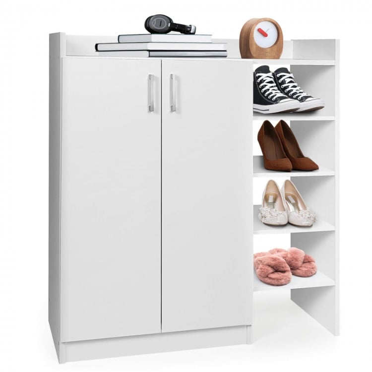 Freestanding Shoe Cabinet with 3-Postition Adjustable Shelves