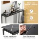47 Inch Console Table Narrow Entryway Table with Faux Marble Tabletop