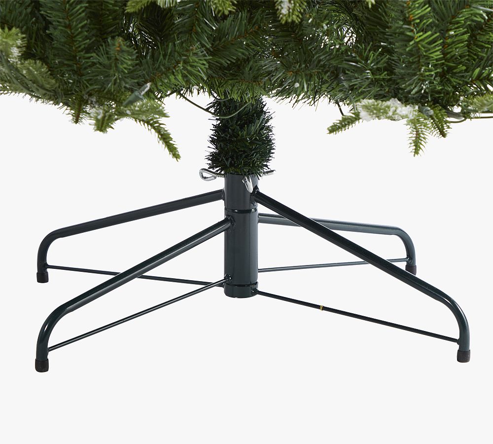 Grand Teton Flocked Faux Christmas Tree by Lit – 7ft, Pre-Lit with 500 LED Lights, Bendable Branches, Includes Stand