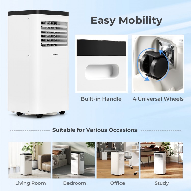 8000/10000 BTU Portable Air Conditioner 3 in 1 Floor AC Unit Fan and Dehumidifier for Room