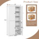 72.5 Inches Tall Buffet Cabinet with 6-Tier Shelves and 4 Doors