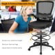 Height Adjustable Drafting Chair with Flip Up Arms for Home Office