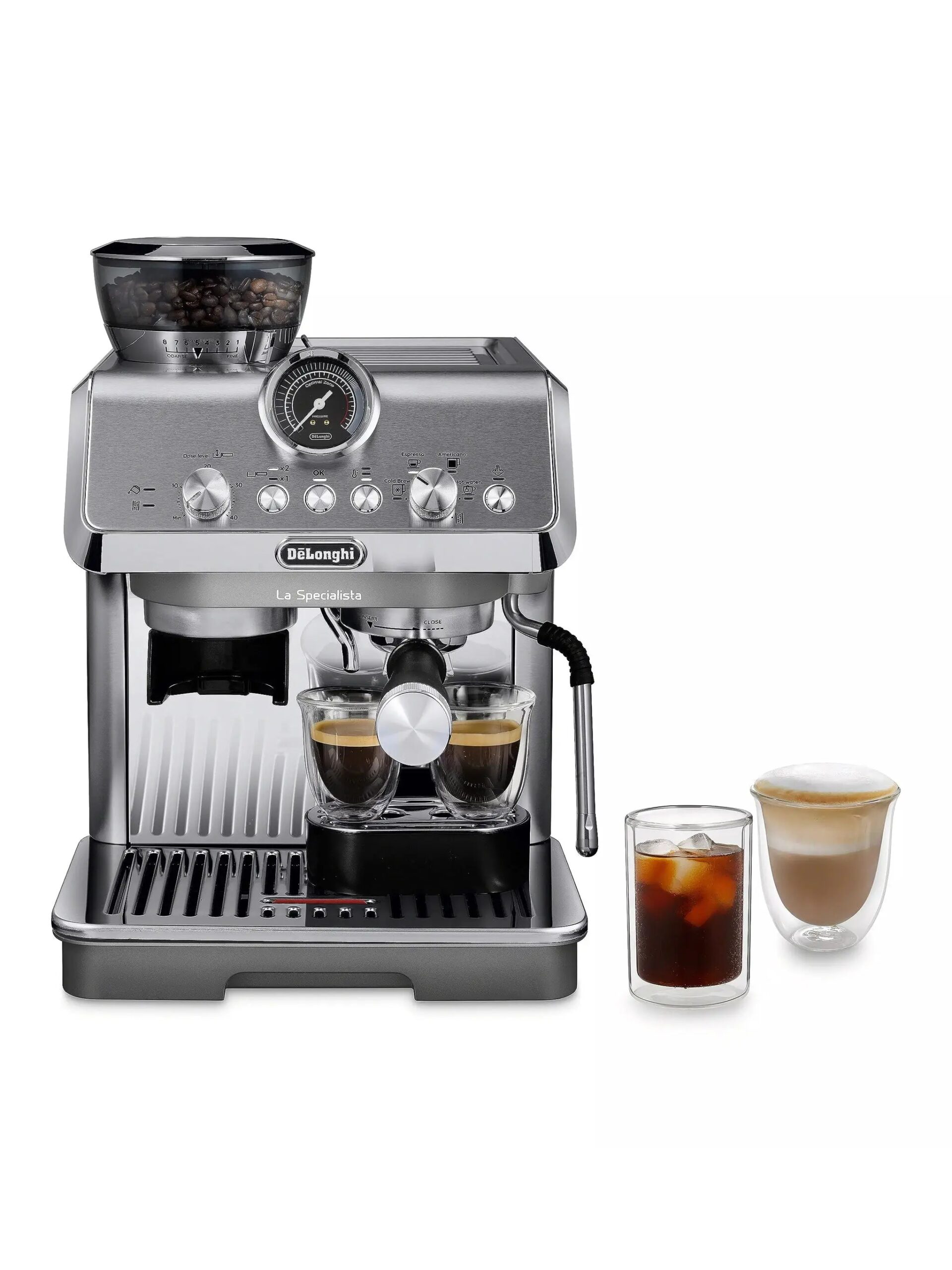 De’Longhi La Specialista Arte Evo Espresso Machine, Stainless Steel, Built-in Grinder, Cold Brew, 15 Bar Pump
