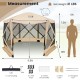 11.5 X 11.5 FT Pop-up Screen House Tent with Portable Carrying Bag
