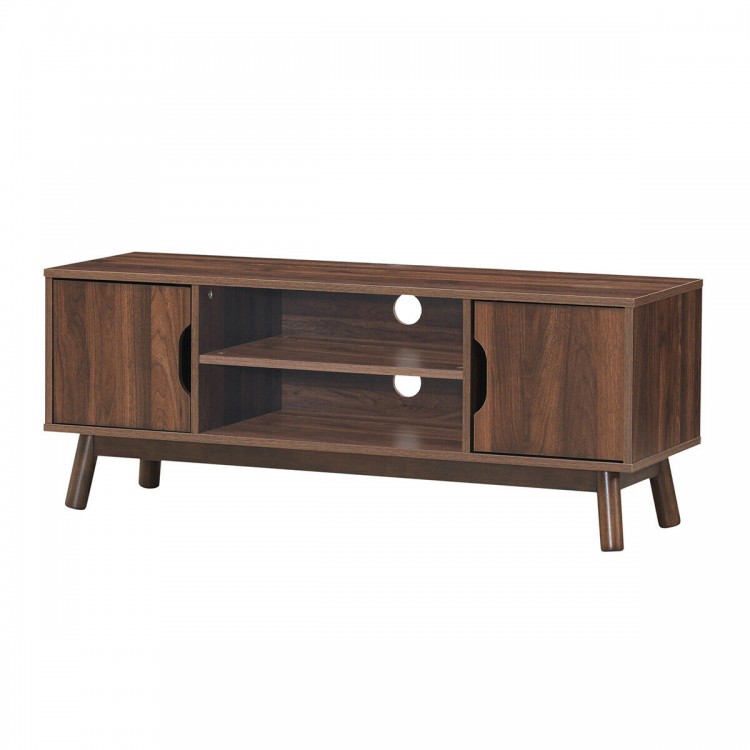 50 Inch Wood Media TV Stand with Storage Shelf