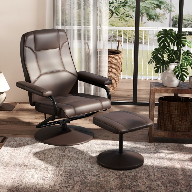 360° Swivel Recliner Chair with Ottoman