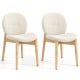 Wooden Dining Chairs Set of 2 with Rubber Wood Legs