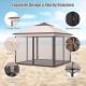 11 x 11 Feet 2-Tier Pop-Up Gazebo Tent Portable Canopy Shelter Carry Bag Mesh