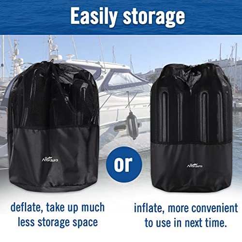 Affordura Boat Fender 4 Pack with Ropes & Accessories, 6.5 Inch Bumpers for Pontoon Protection