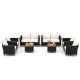 4 Pieces Outdoor Conversation Set with Storage Coffee Table