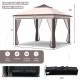 11 x 11 Feet 2-Tier Pop-Up Gazebo Tent Portable Canopy Shelter Carry Bag Mesh