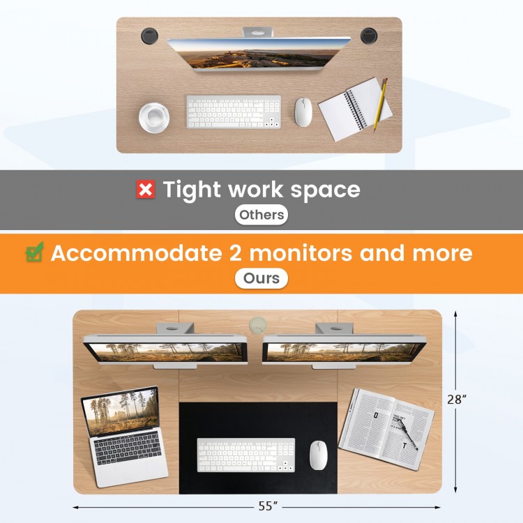 55 x 28 Inch Electric Standing Sit-Stand Height Adjustable Splice Board